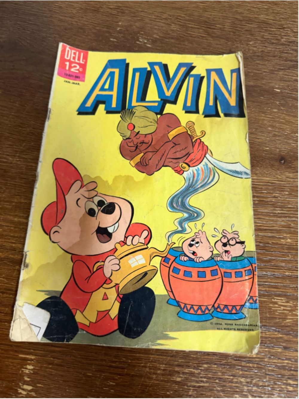 Vintage Alvin Dell Comic 12 Cent Jan Mar Ross Bagdasarian Silver Age Comic Book